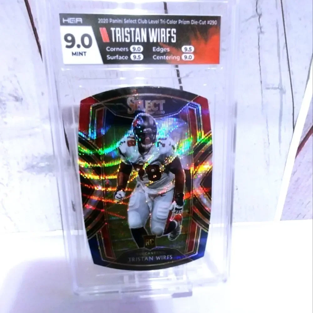 2020 Panini Select Club Level #290 Tristan Wirfs Buccaneers TRI-COLOR  HGA 9